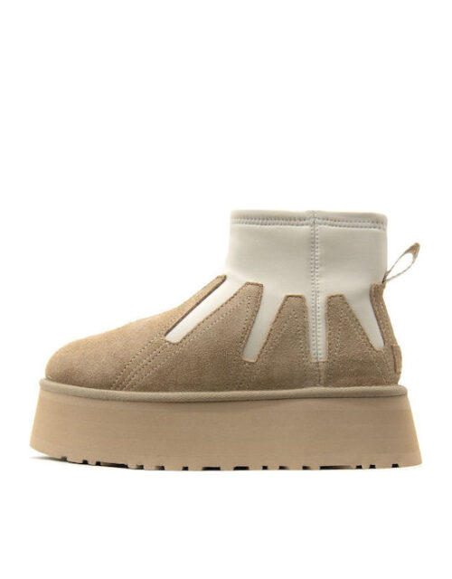 Ugg Australia Classic Mini Dipper Suede Women's Platform Boots Beige