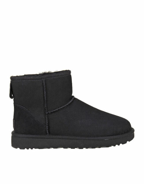 Ugg Australia Classic Mini II Suede Women's Boots with Fur Black