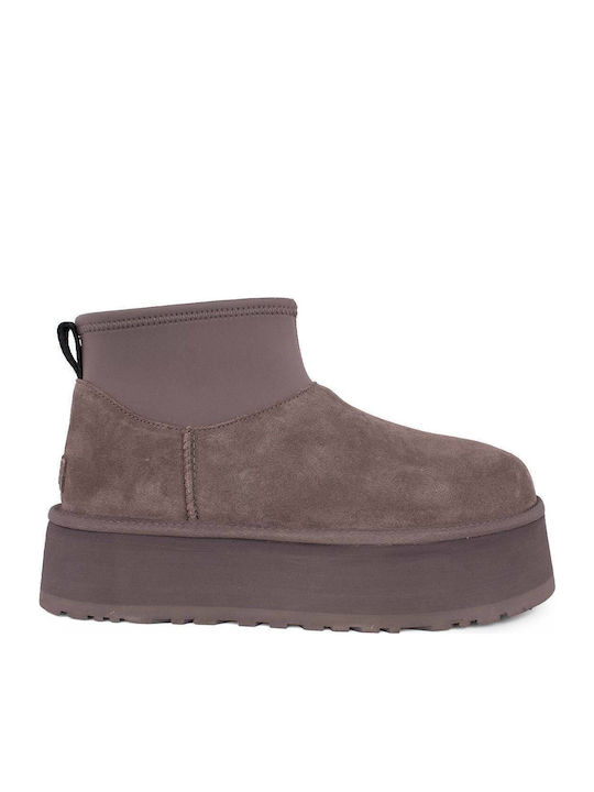 Ugg Australia Classic Mini Dipper Leather Women's Boots Thundercloud