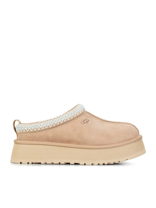 Ugg Australia Tazz II Closed Leather Women's Slippers Beige