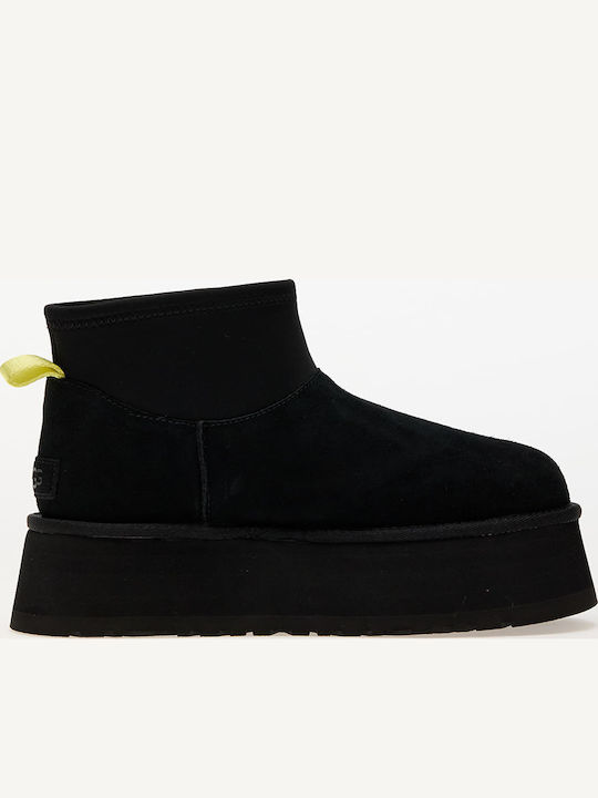 Ugg Australia Classic Mini Dipper Puffer Suede Women's Boots Black